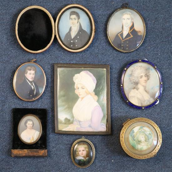English School Miniature of a naval officer,